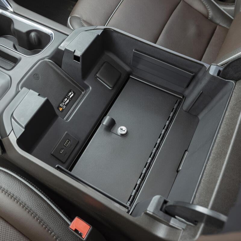 Chevrolet Silverado Console Safe - Tuffy Products - W/ Keyed Lock, W/ Wireless Charging Pad - `21-`24